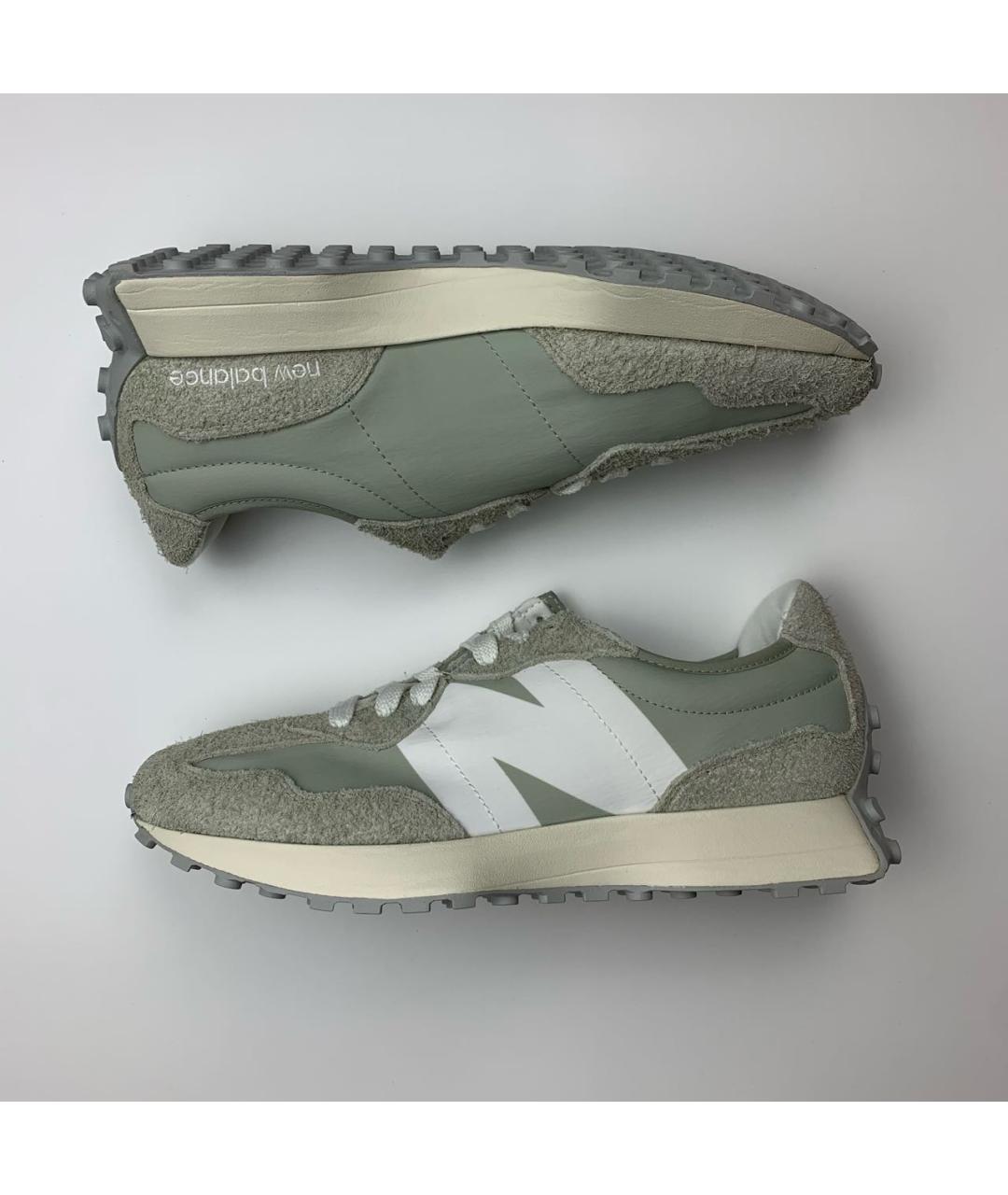 NEW BALANCE Зеленые замшевые низкие кроссовки / кеды, фото 9