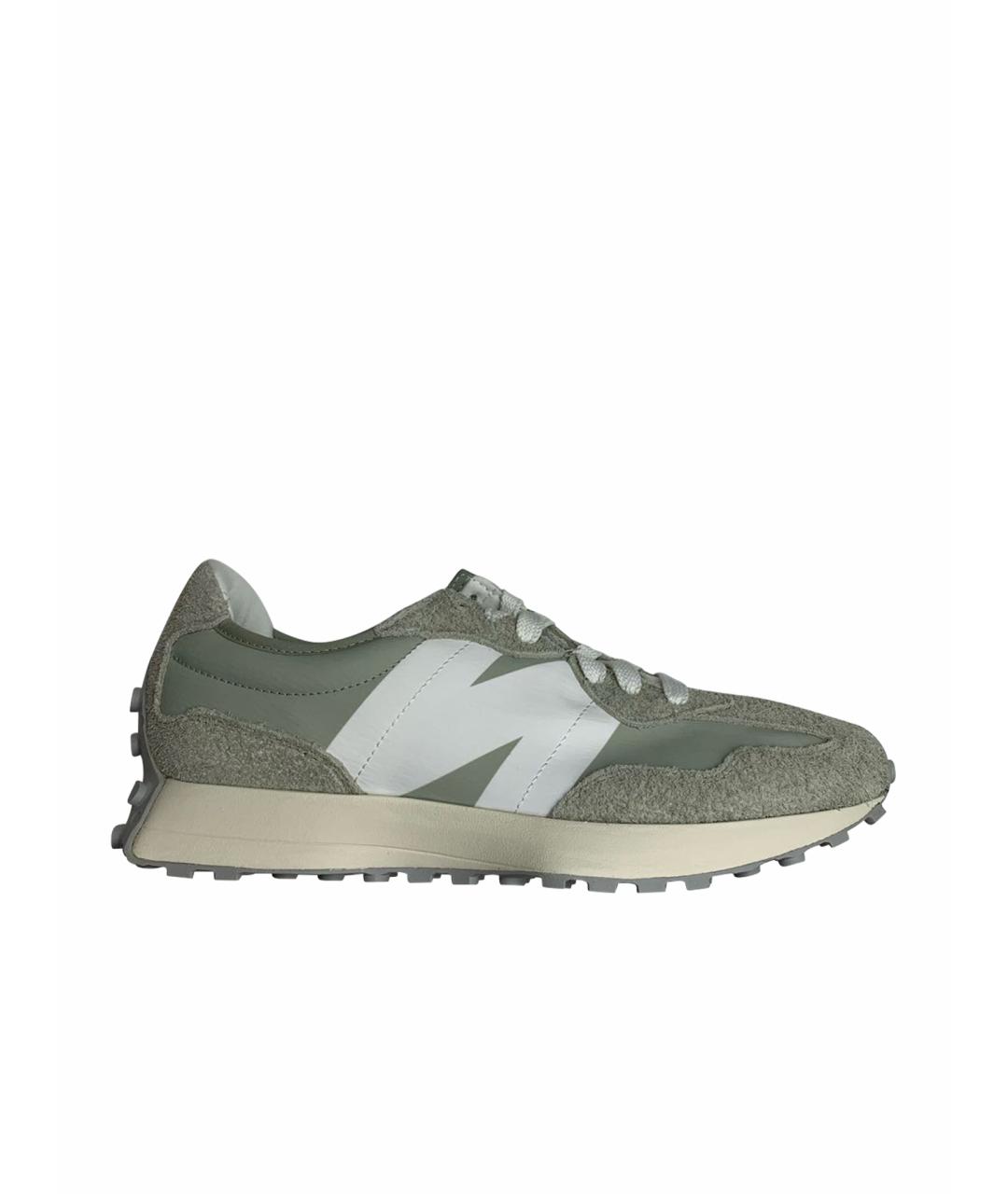 NEW BALANCE Зеленые замшевые низкие кроссовки / кеды, фото 1