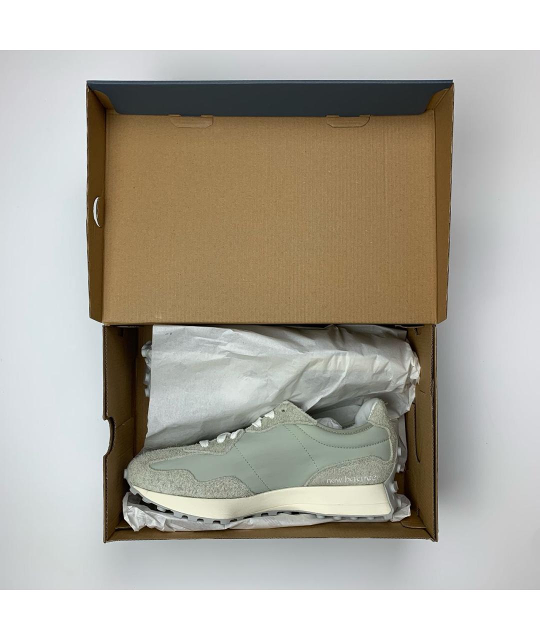 NEW BALANCE Зеленые замшевые низкие кроссовки / кеды, фото 4