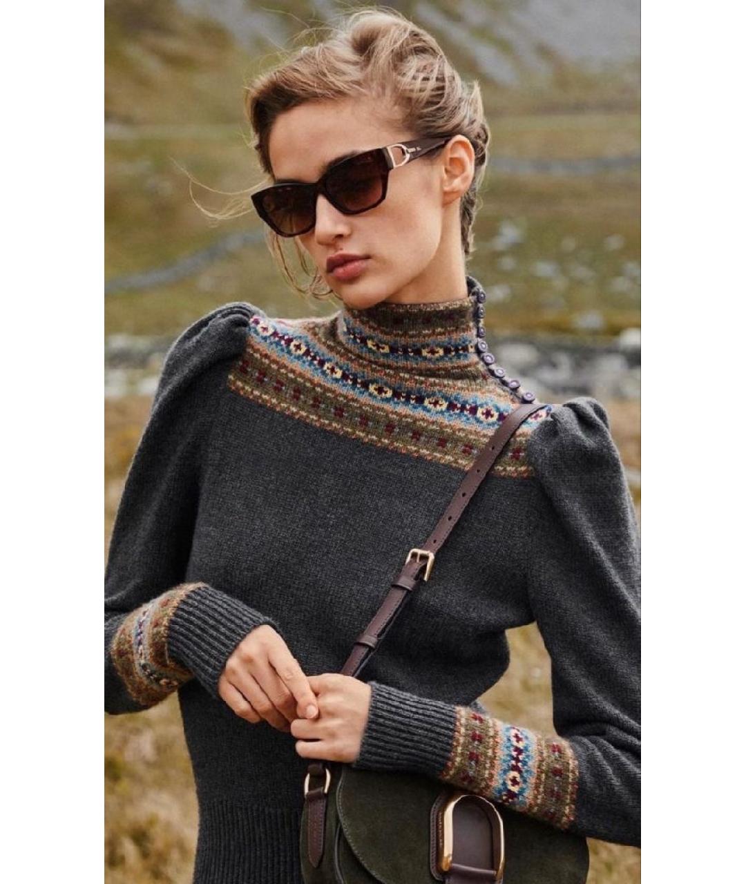 POLO RALPH LAUREN Бордовый шерстяной джемпер / свитер, фото 5