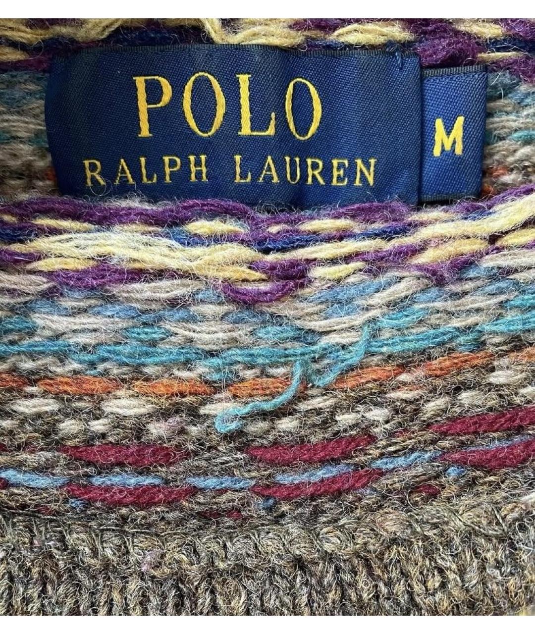 POLO RALPH LAUREN Бордовый шерстяной джемпер / свитер, фото 8