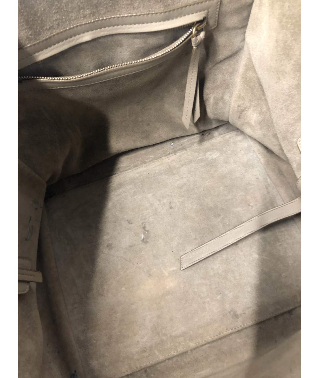 CELINE PRE-OWNED Бежевая кожаная сумка тоут, фото 2