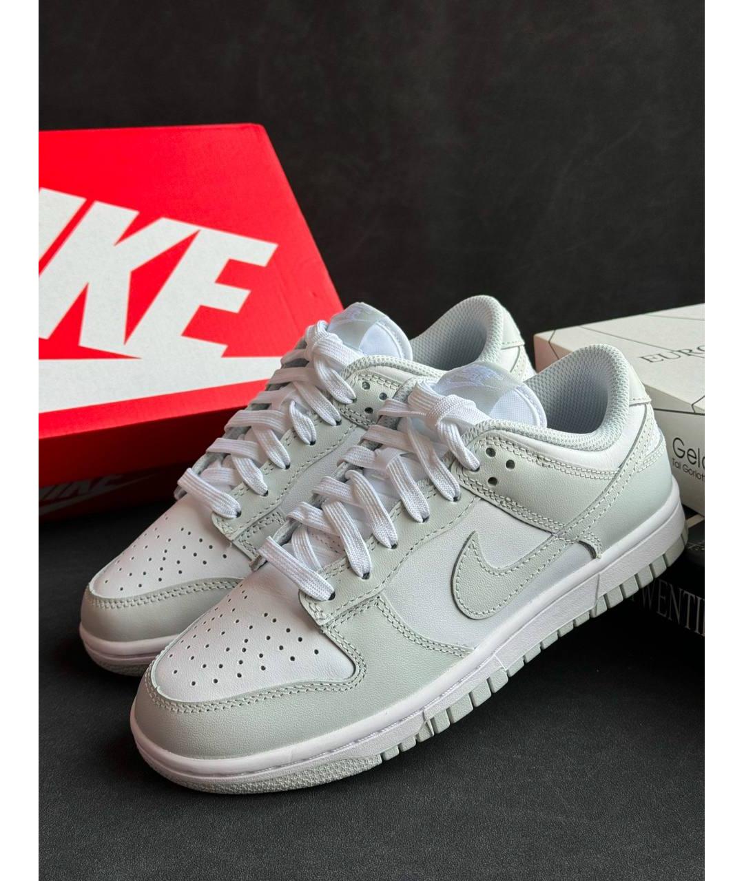 NIKE Серые кожаные кроссовки, фото 2