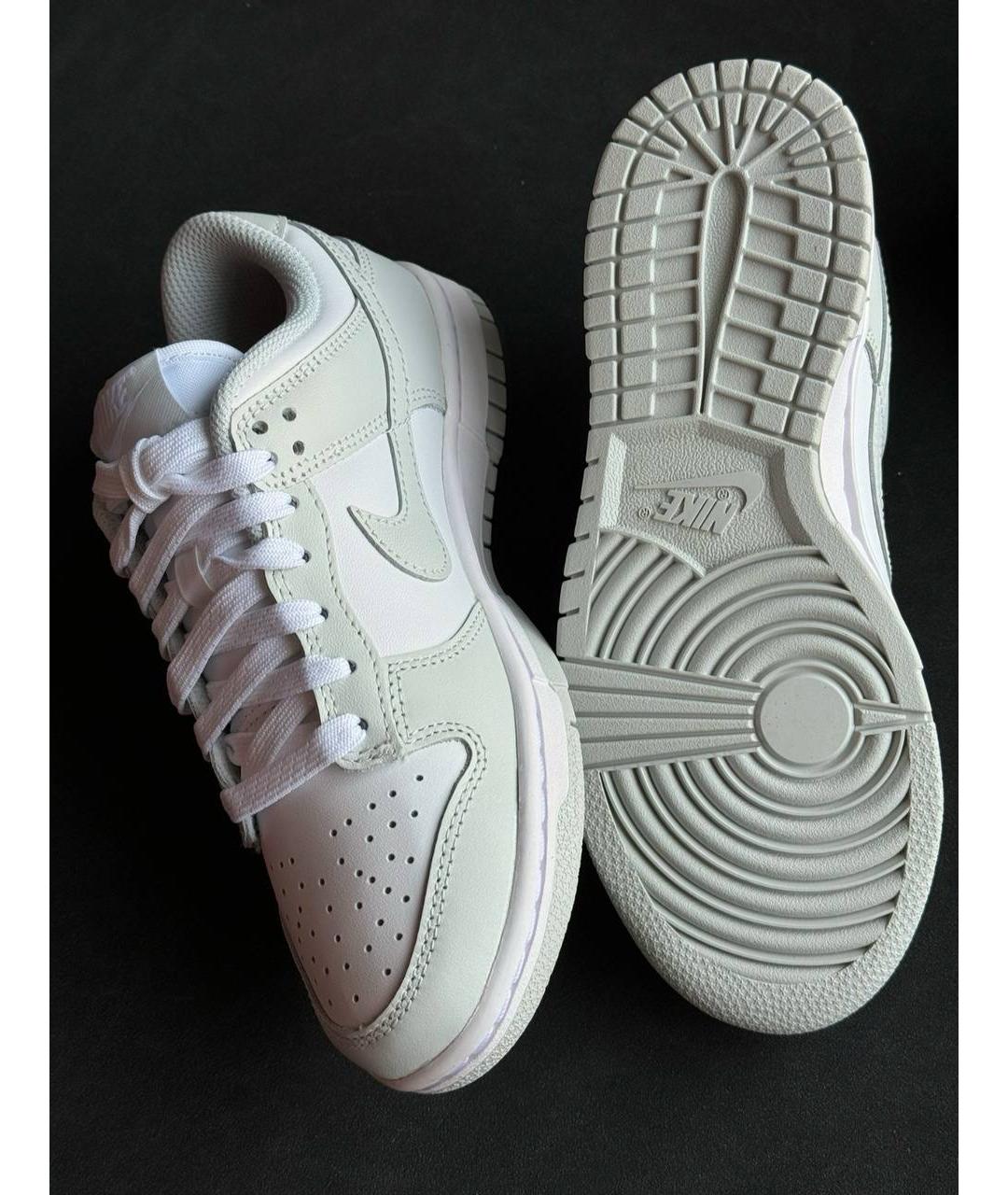 NIKE Серые кожаные кроссовки, фото 6