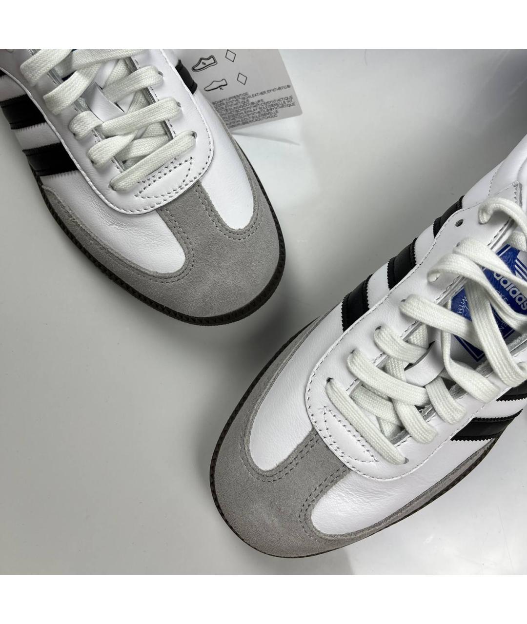 ADIDAS Серые кожаные низкие кроссовки / кеды, фото 5
