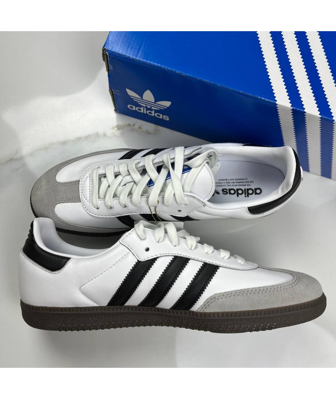 ADIDAS Серые кожаные низкие кроссовки / кеды, фото 6