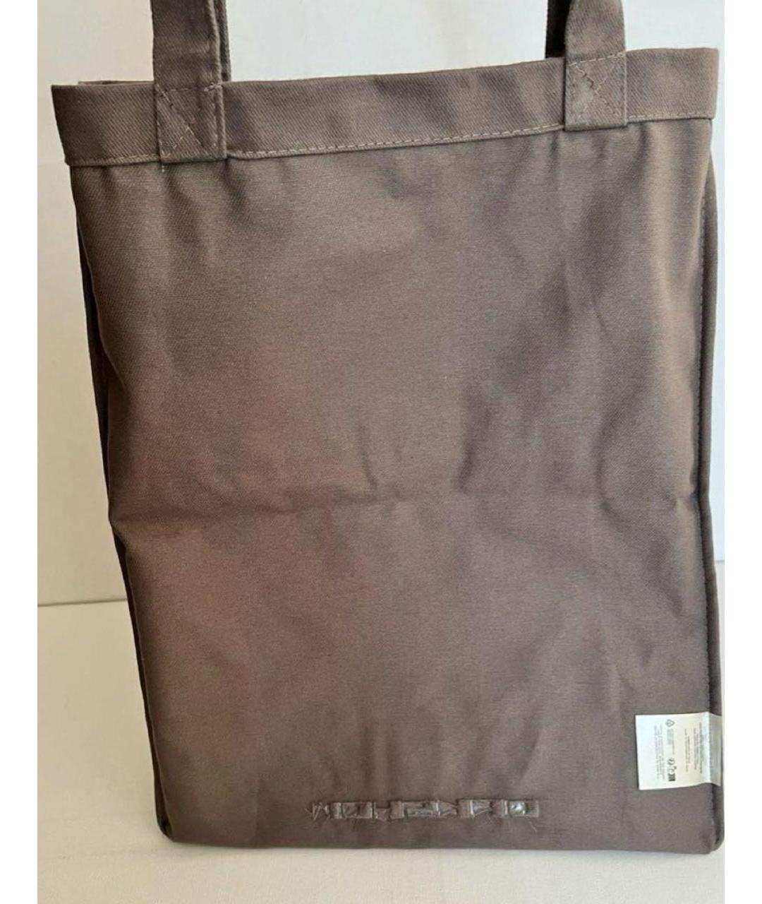RICK OWENS DRKSHDW Коричневая хлопковая сумка тоут, фото 5