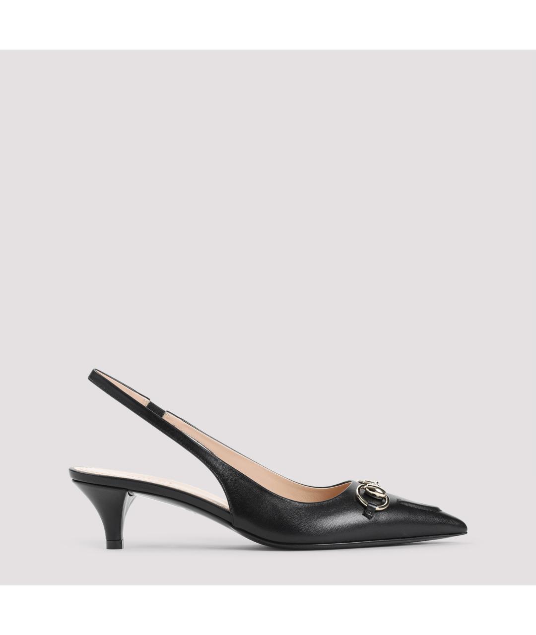 GUCCI Черные кожаные туфли, фото 2