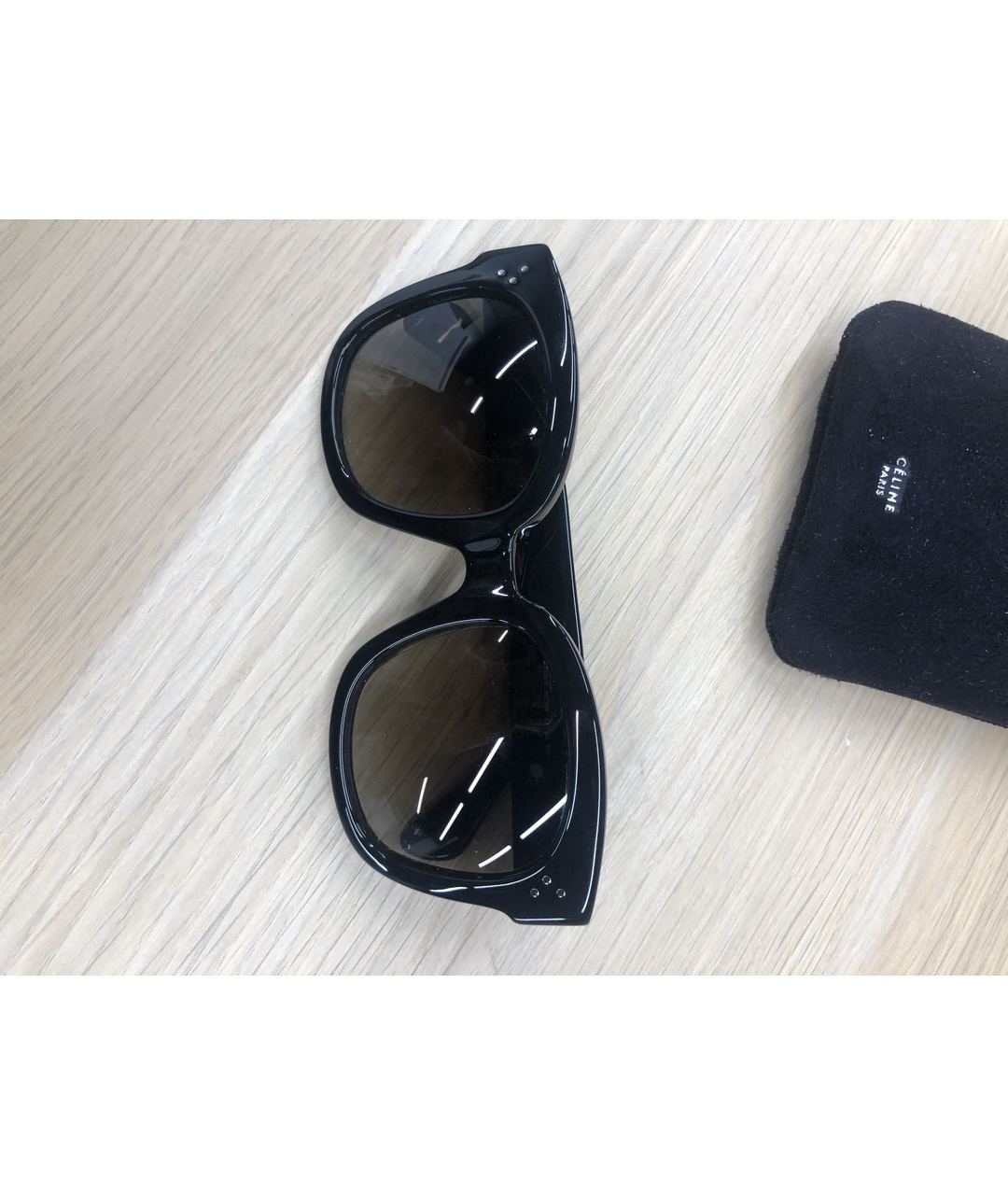 CELINE PRE-OWNED Черные солнцезащитные очки, фото 2