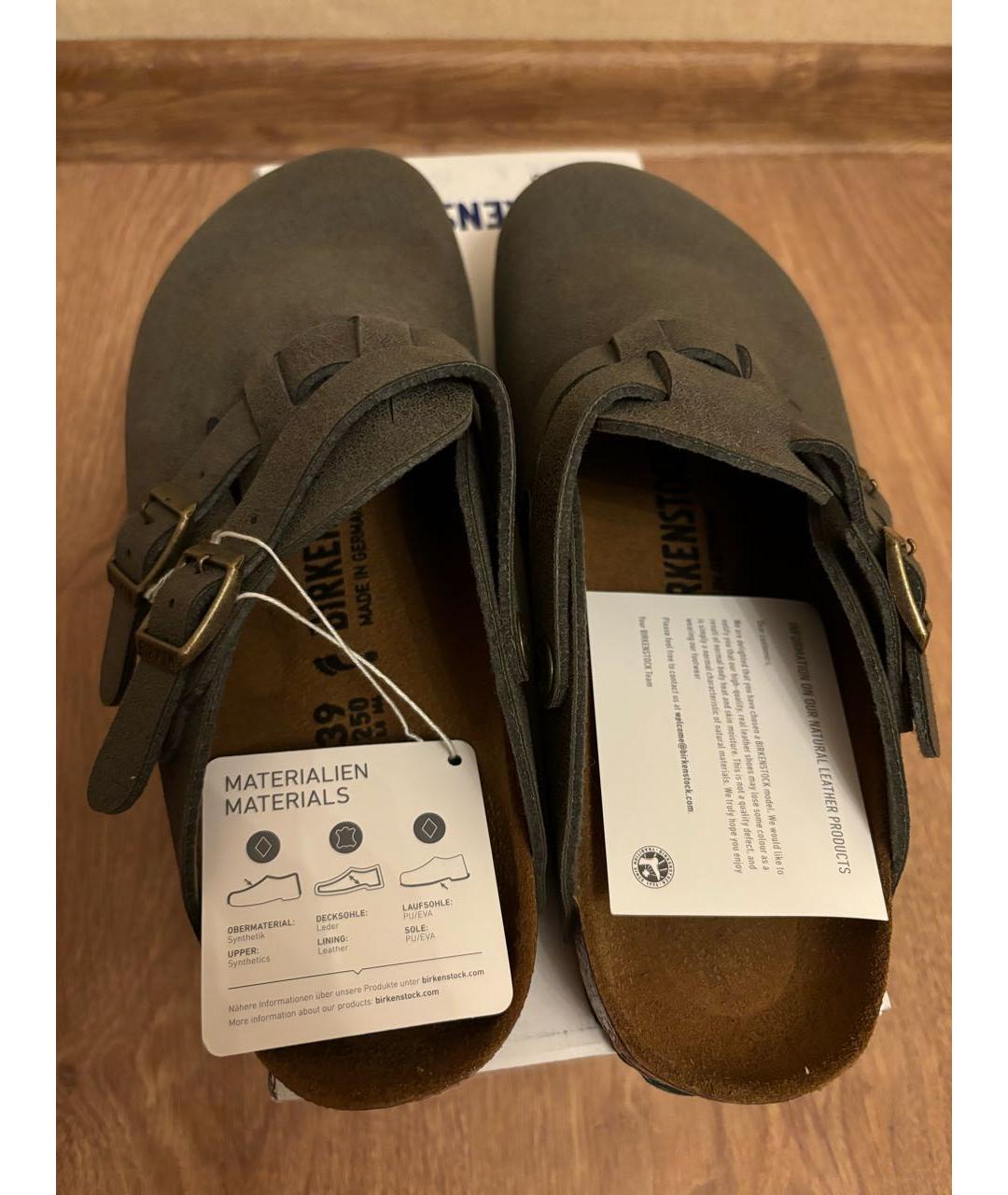 BIRKENSTOCK Зеленые синтетические сабо, фото 4