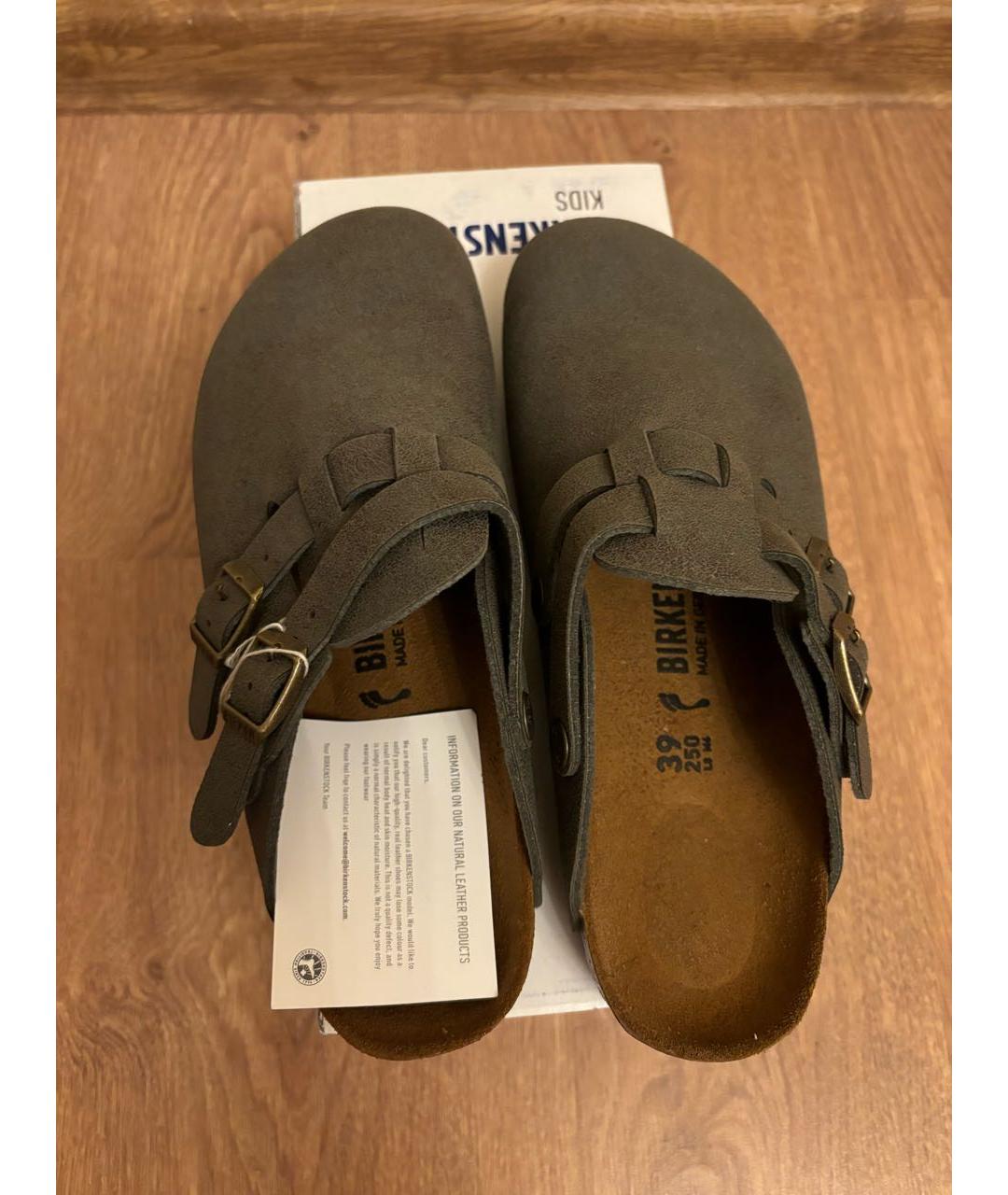 BIRKENSTOCK Зеленые синтетические сабо, фото 3