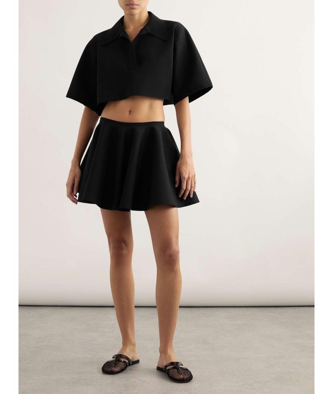 ALAIA Черная вискозная футболка, фото 2