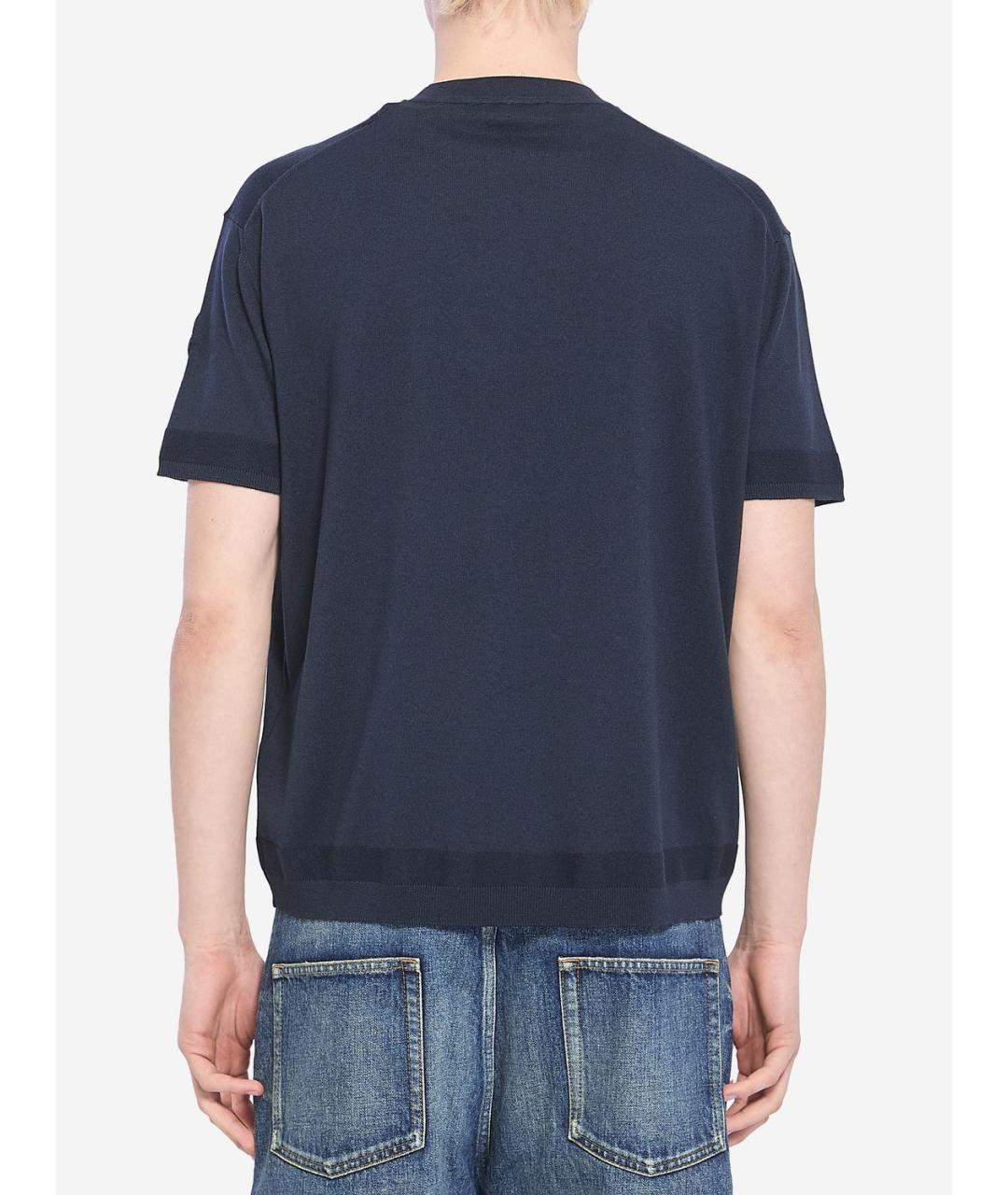 MONCLER Антрацитовая хлопковая футболка, фото 3