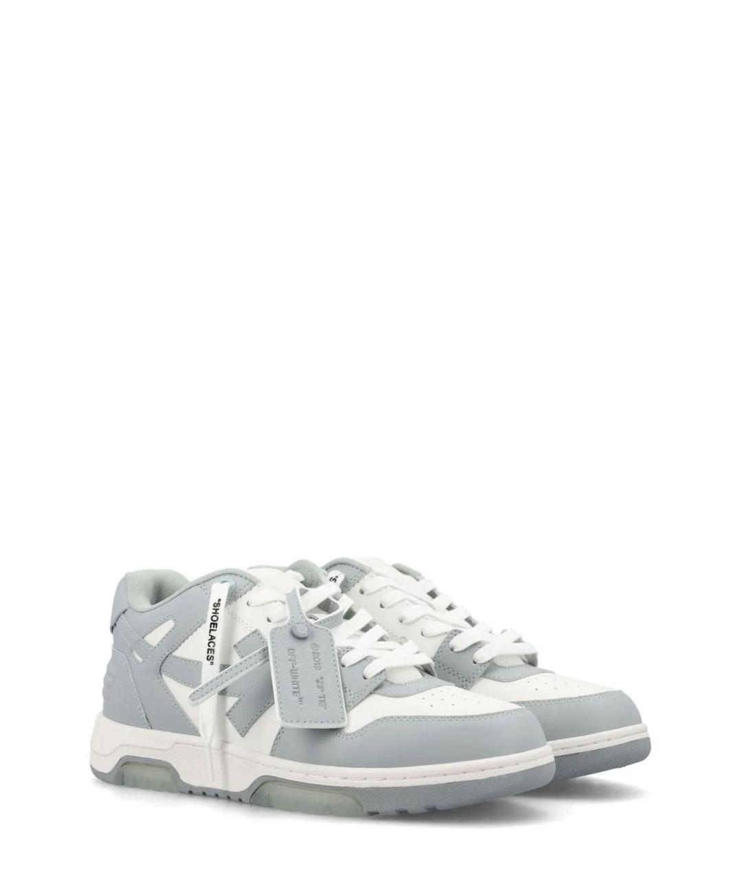 OFF-WHITE Серые синтетические низкие кроссовки / кеды, фото 3