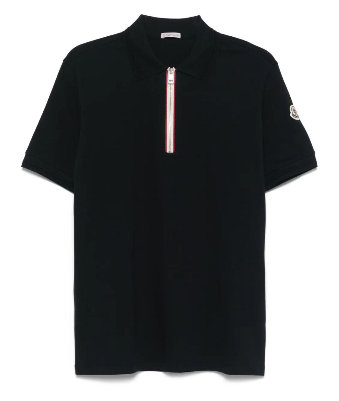 MONCLER Черная хлопковая футболка, фото 1