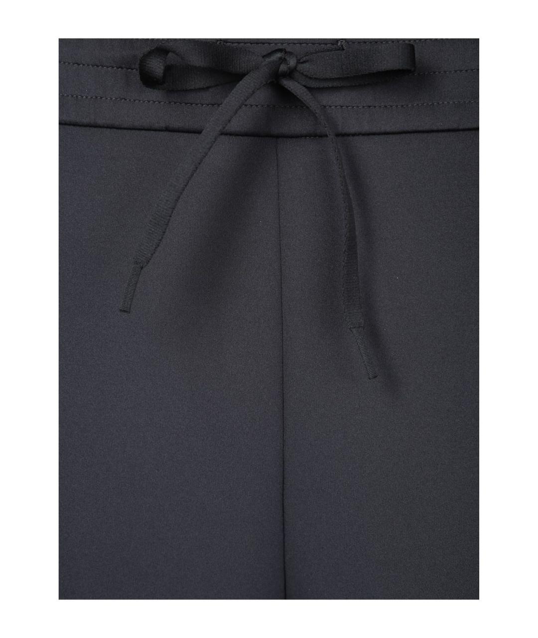 MONCLER Серые полиэстеровые прямые брюки, фото 3