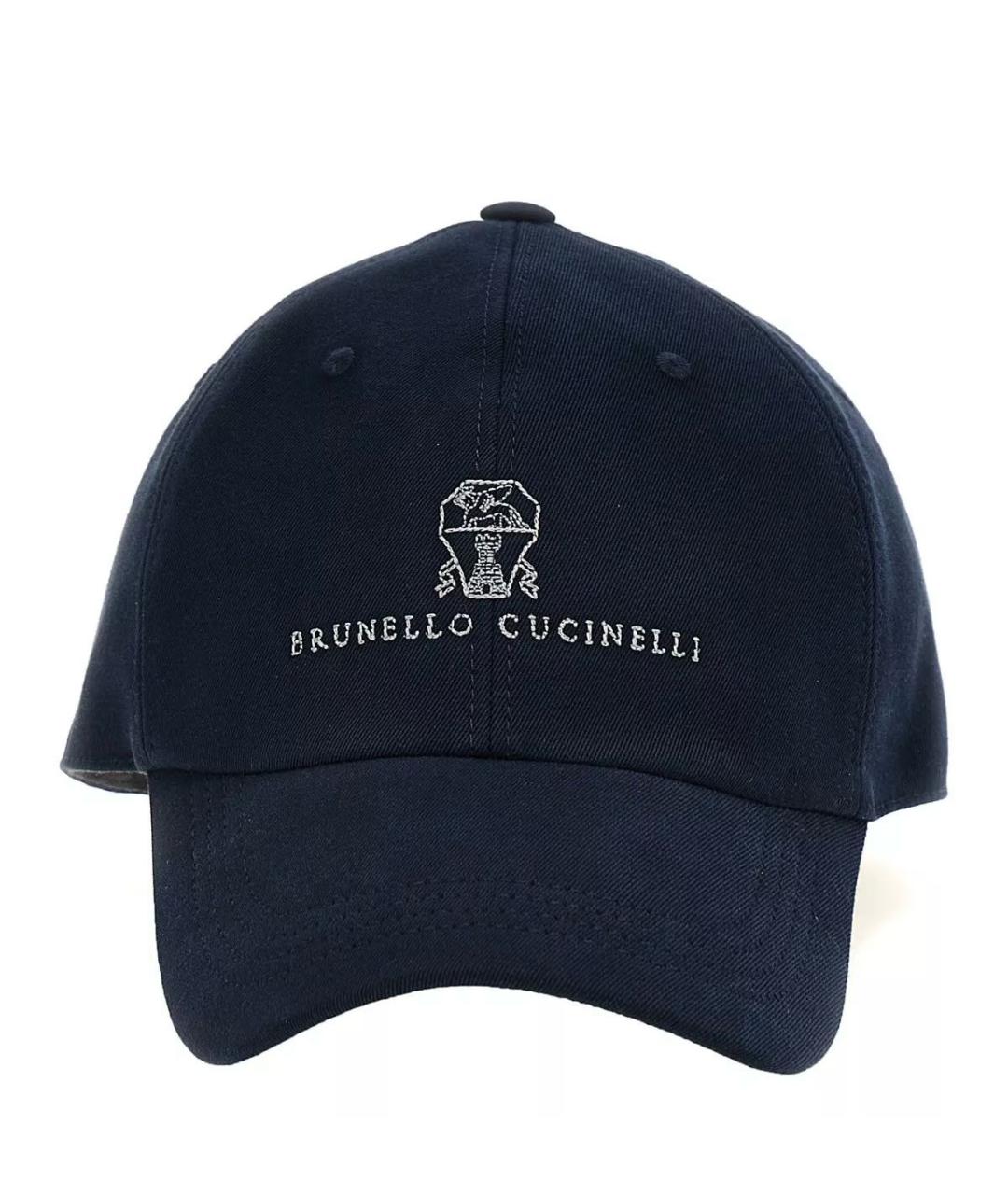 BRUNELLO CUCINELLI Синяя шерстяная кепка/бейсболка, фото 3