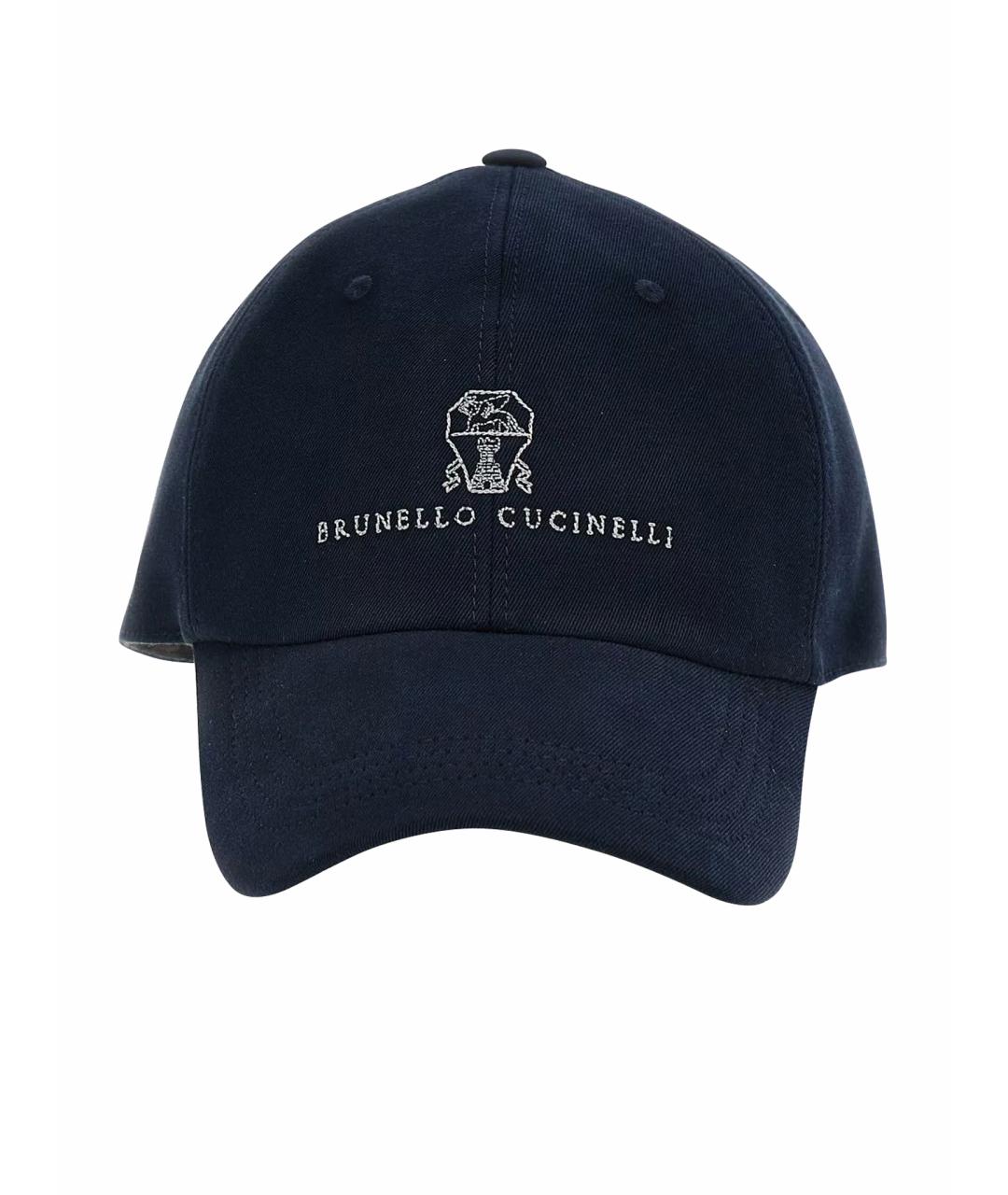 BRUNELLO CUCINELLI Синяя шерстяная кепка/бейсболка, фото 1