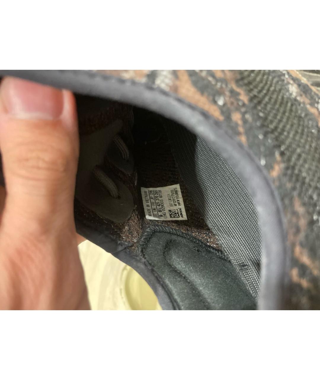 ADIDAS YEEZY Коричневые синтетические низкие кроссовки / кеды, фото 5