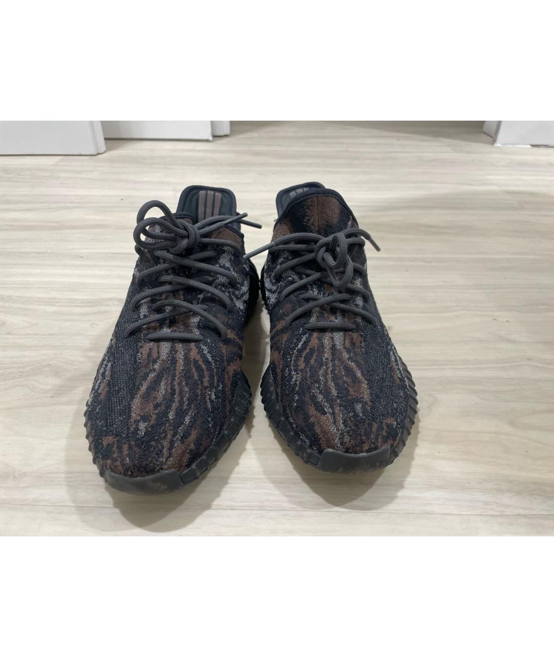 ADIDAS YEEZY Коричневые синтетические низкие кроссовки / кеды, фото 2