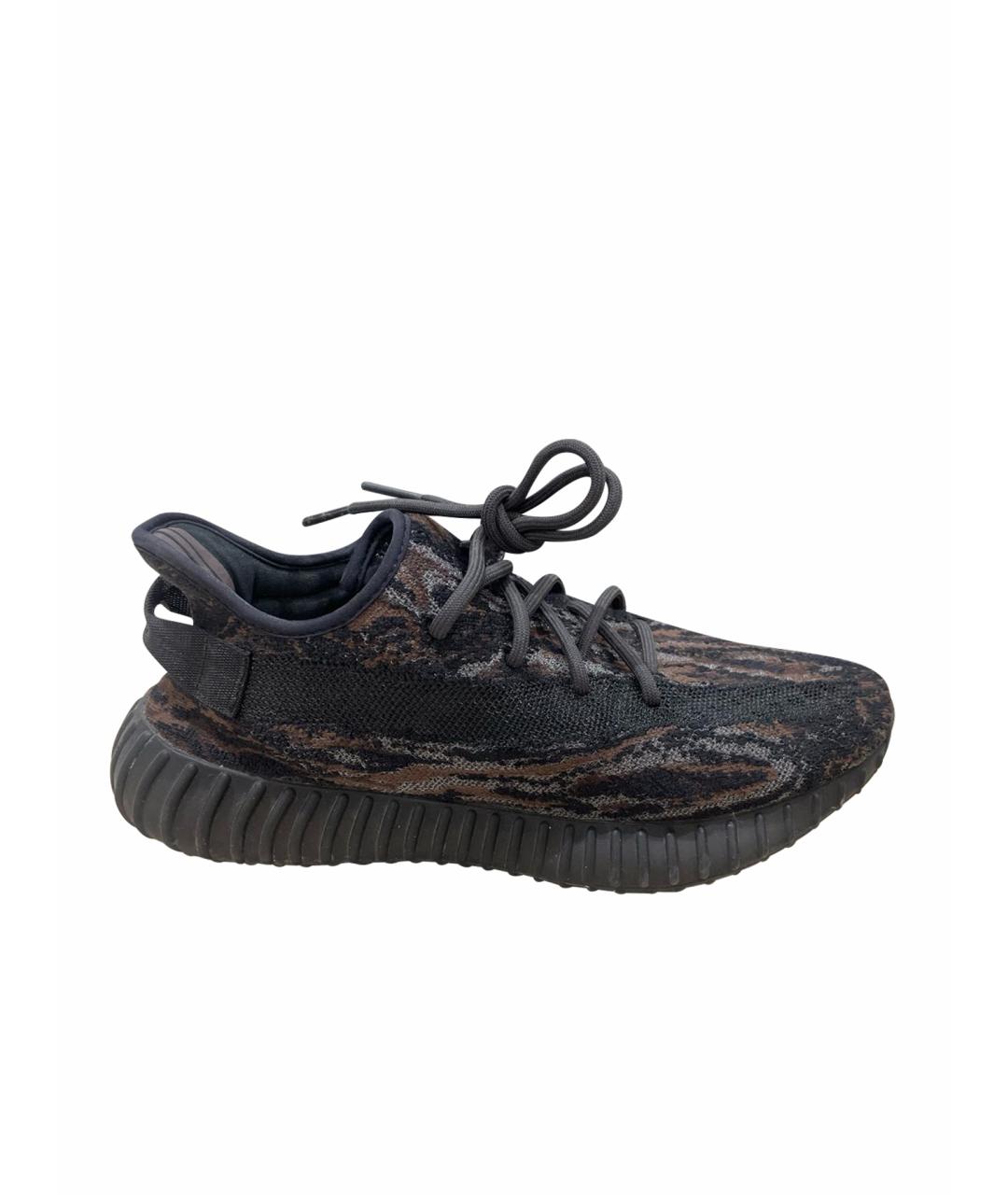 ADIDAS YEEZY Коричневые синтетические низкие кроссовки / кеды, фото 1