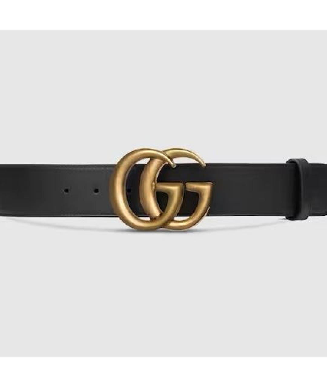 GUCCI Черный кожаный ремень, фото 3