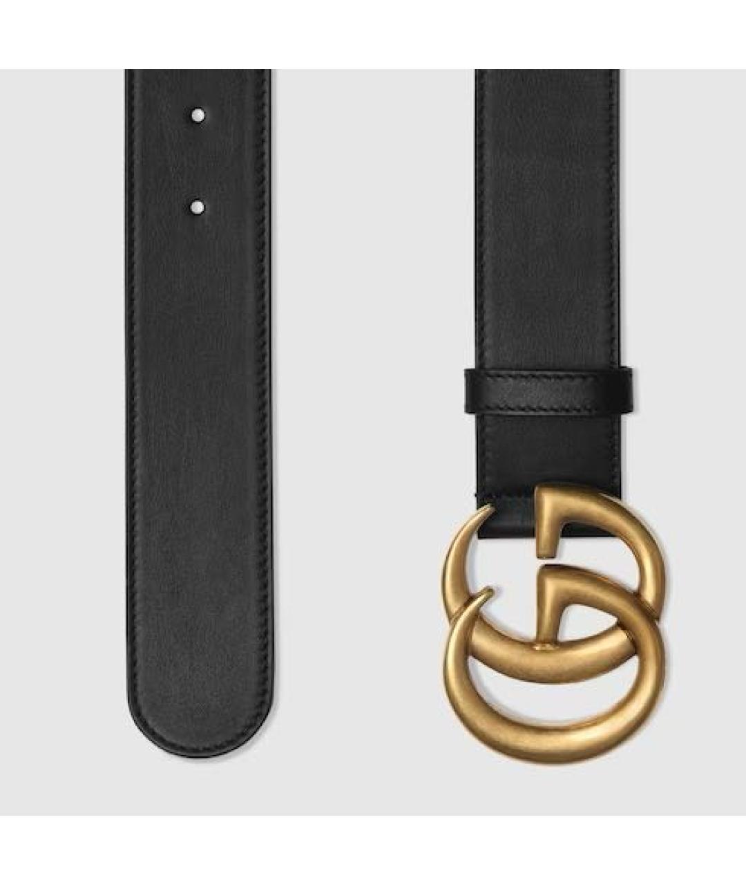 GUCCI Черный кожаный ремень, фото 2