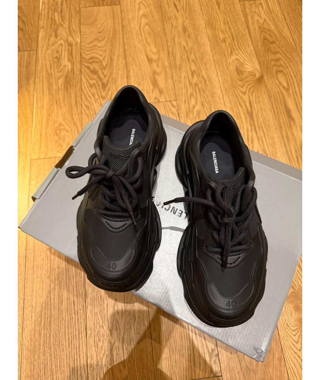 BALENCIAGA Черные резиновые низкие кроссовки / кеды, фото 3