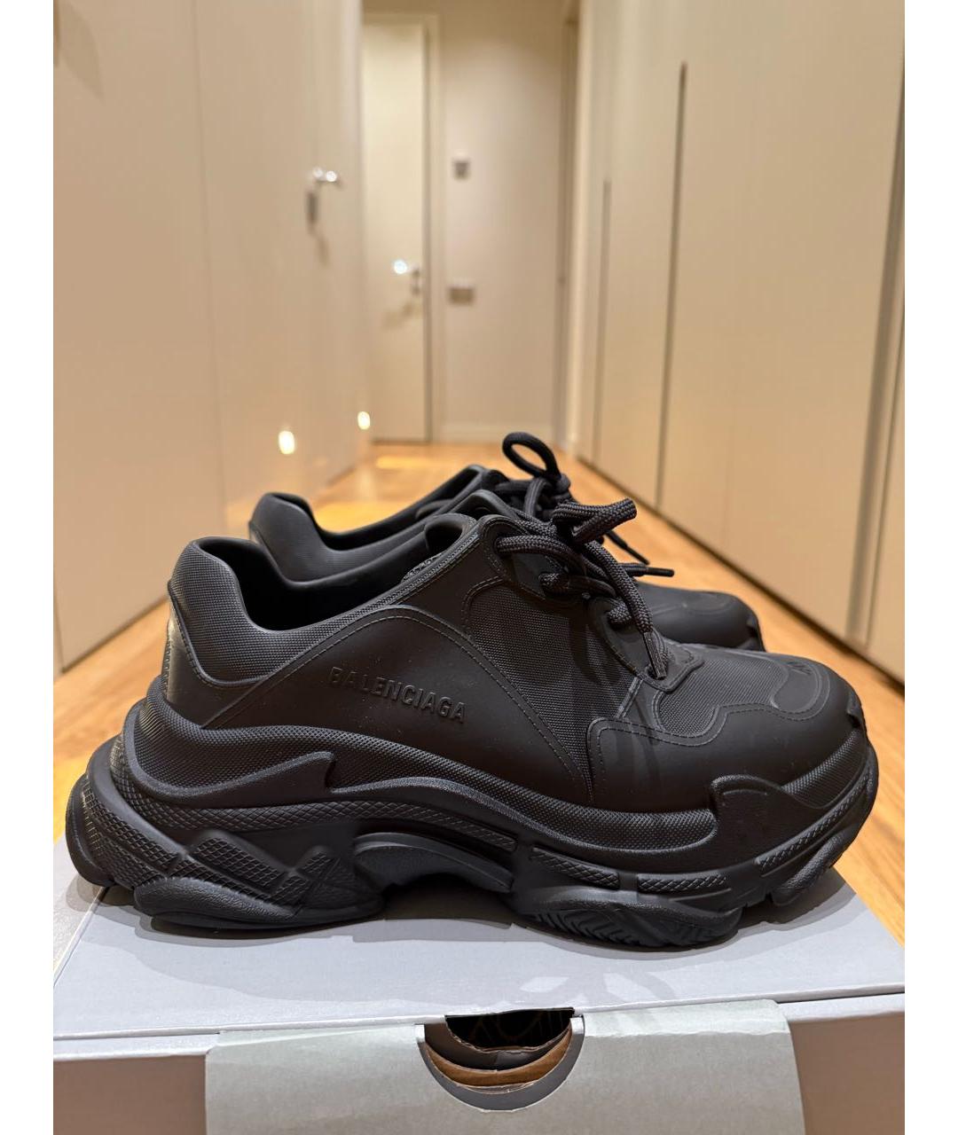 BALENCIAGA Черные резиновые низкие кроссовки / кеды, фото 6