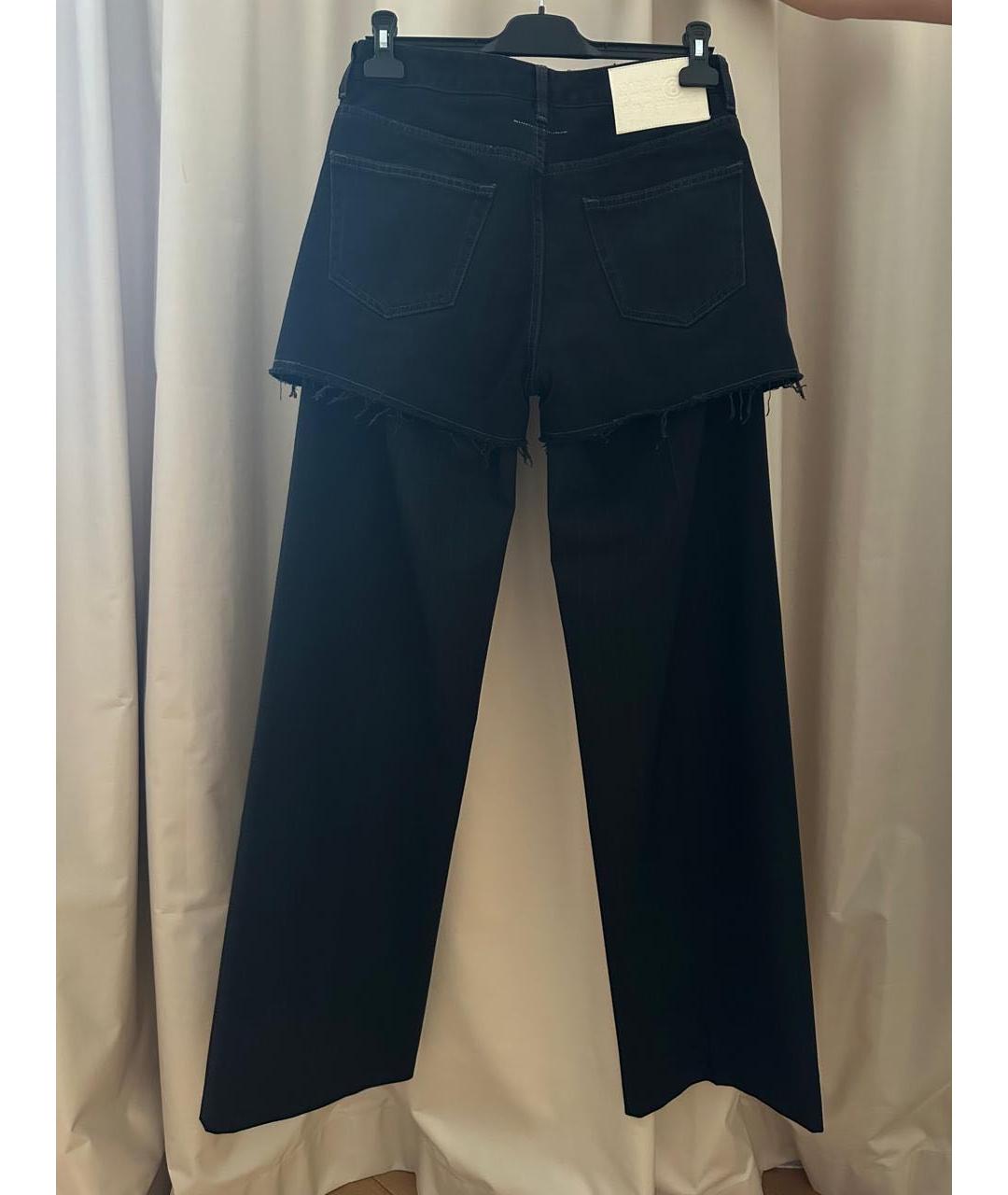 MM6 MAISON MARGIELA Черные прямые брюки, фото 2