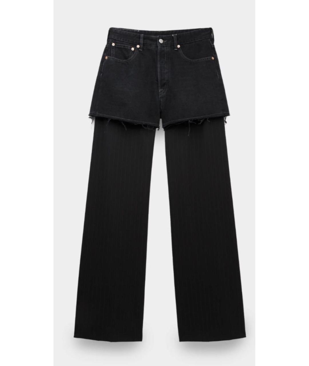 MM6 MAISON MARGIELA Черные прямые брюки, фото 5