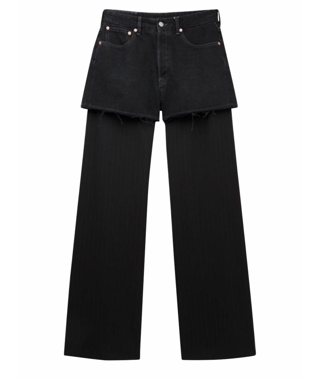 MM6 MAISON MARGIELA Черные прямые брюки, фото 1