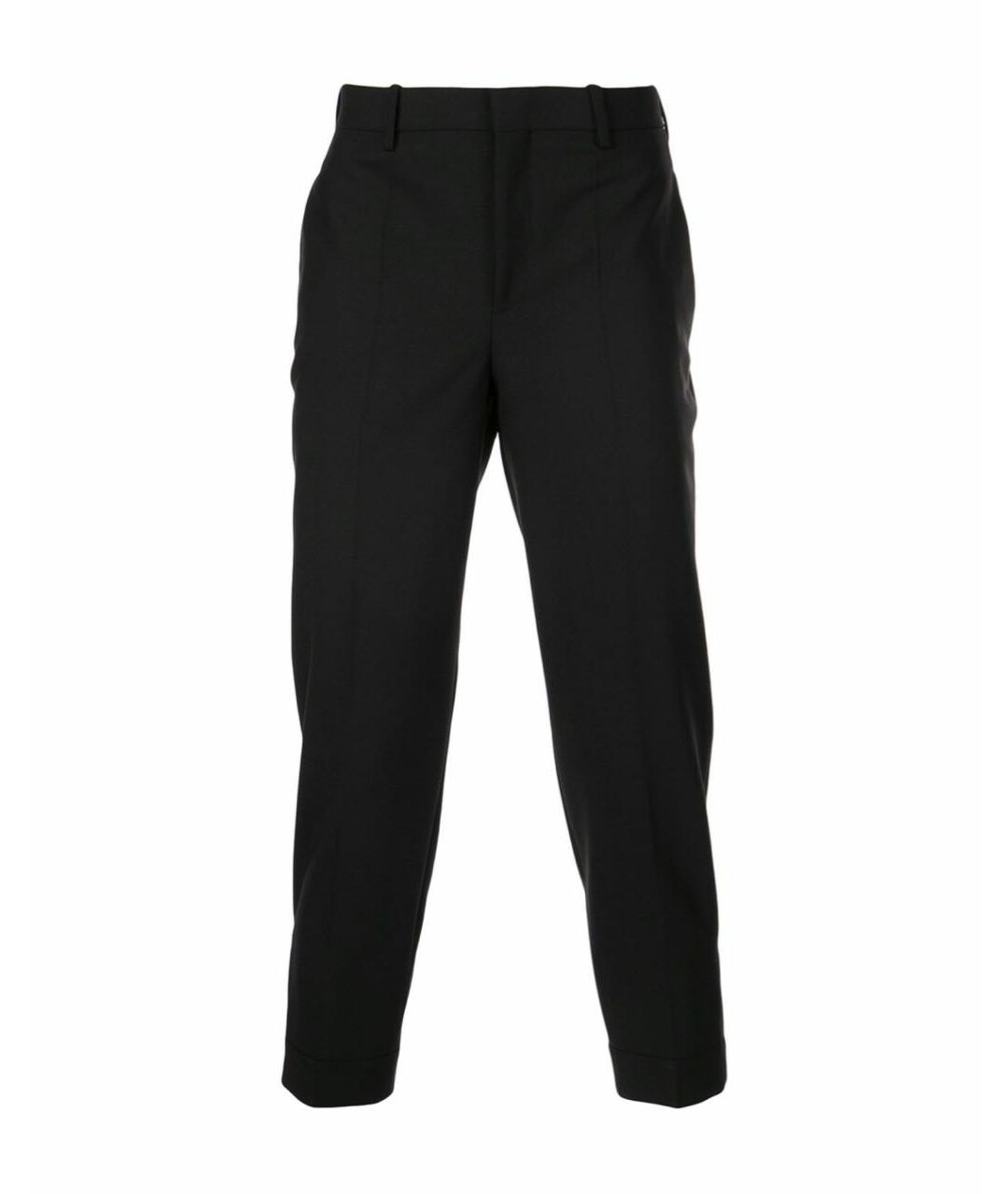 NEIL BARRETT Черные хлопко-эластановые классические брюки, фото 1