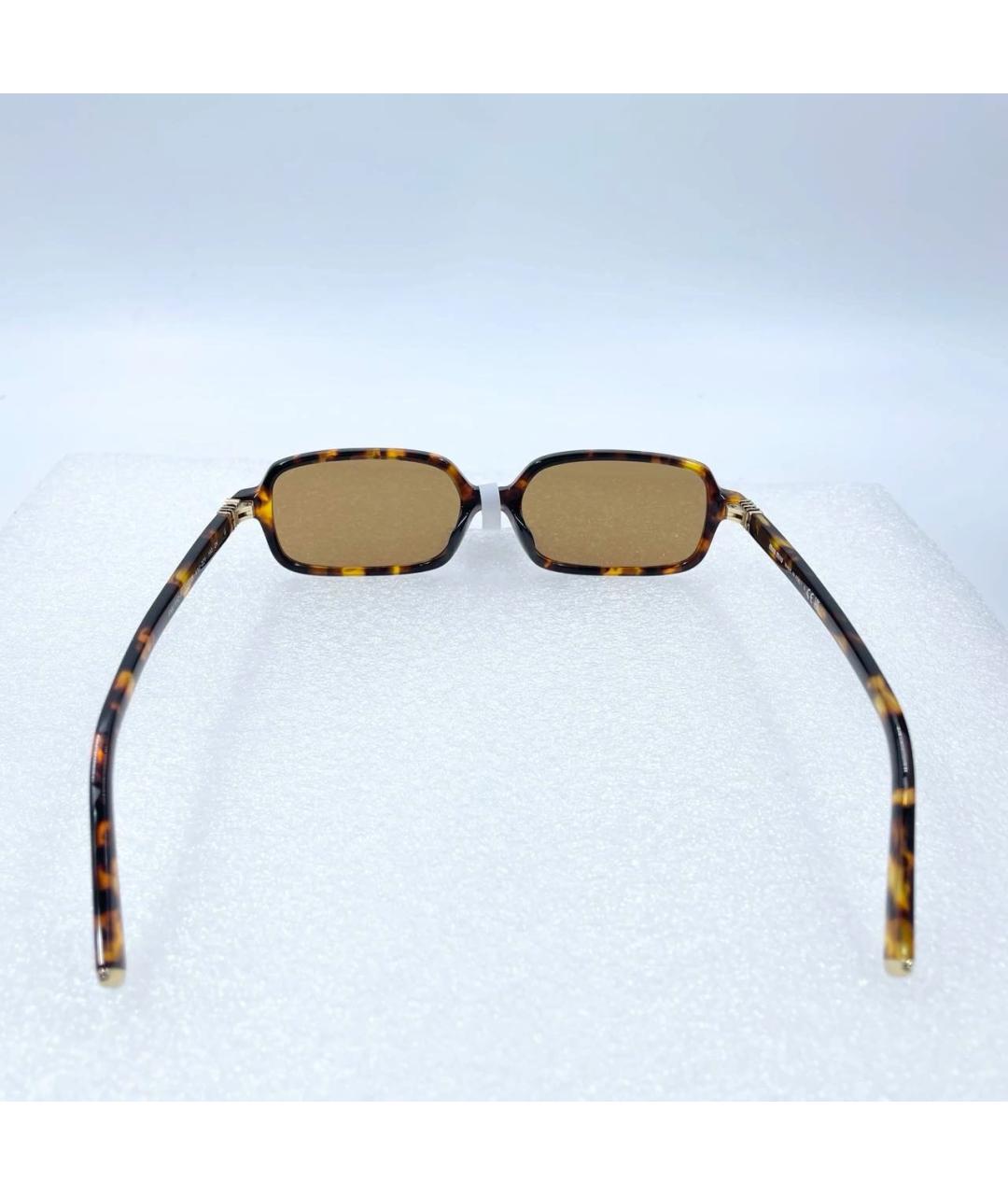 MIU MIU Коричневые пластиковые солнцезащитные очки, фото 5