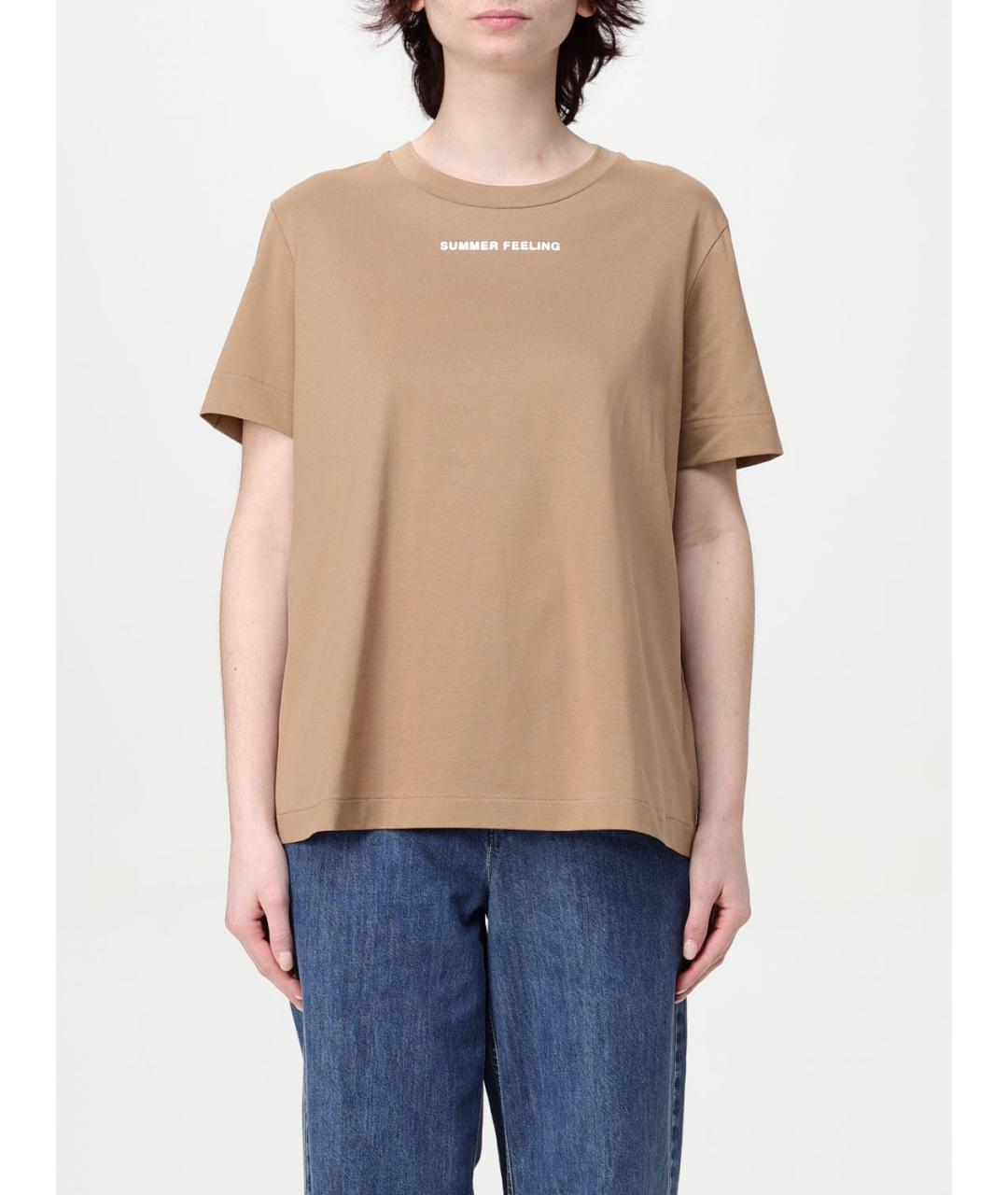 'S MAX MARA Бежевая футболка, фото 2