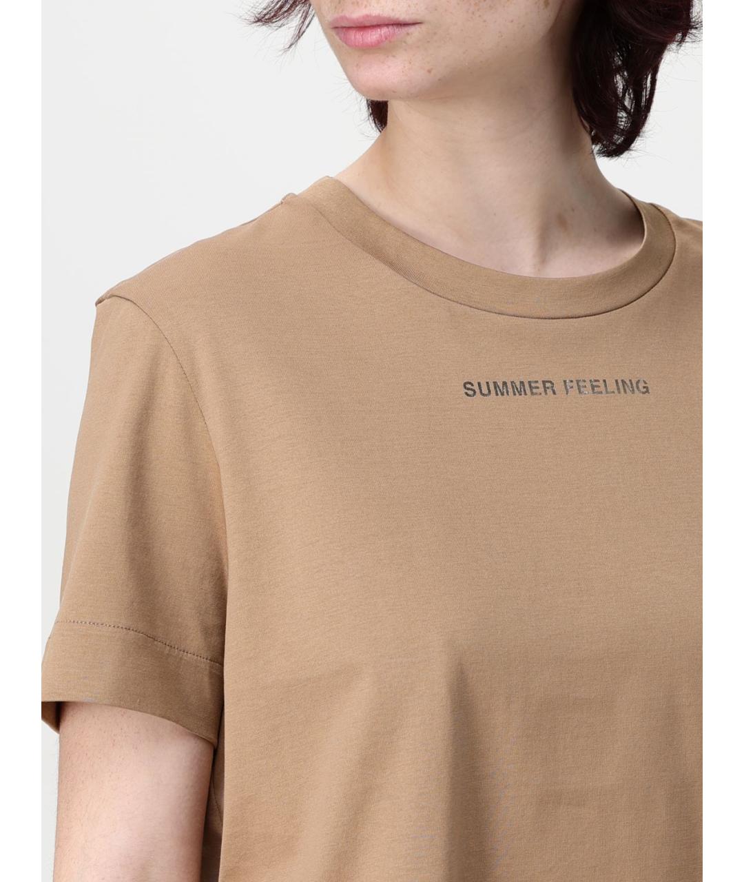 'S MAX MARA Бежевая футболка, фото 6