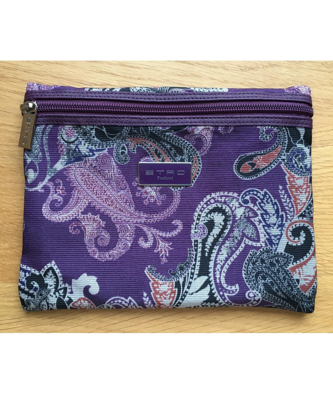 ETRO Фиолетовая тканевая косметичка, фото 8