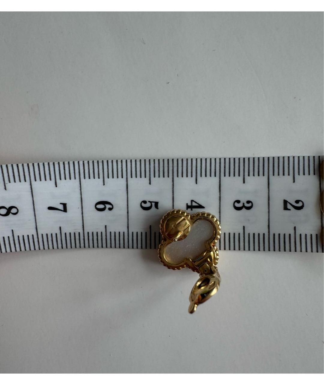 VAN CLEEF & ARPELS Белые серьги из желтого золота, фото 6