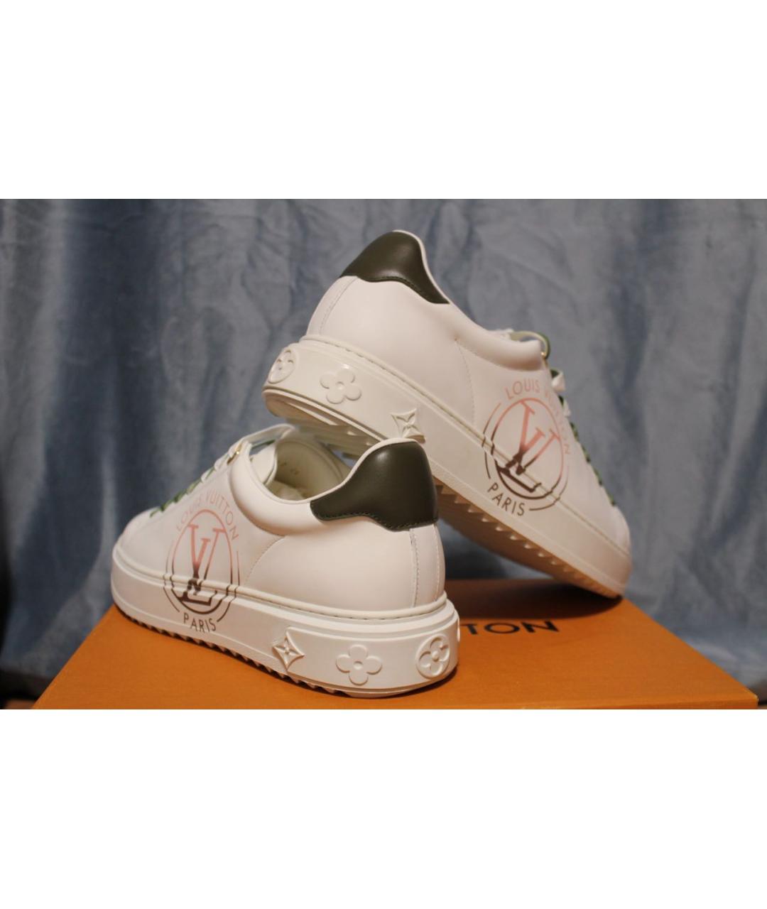 LOUIS VUITTON Белые кожаные кеды, фото 3