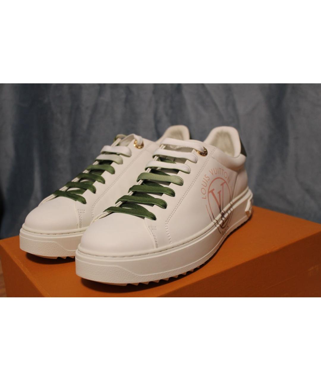 LOUIS VUITTON Белые кожаные кеды, фото 2