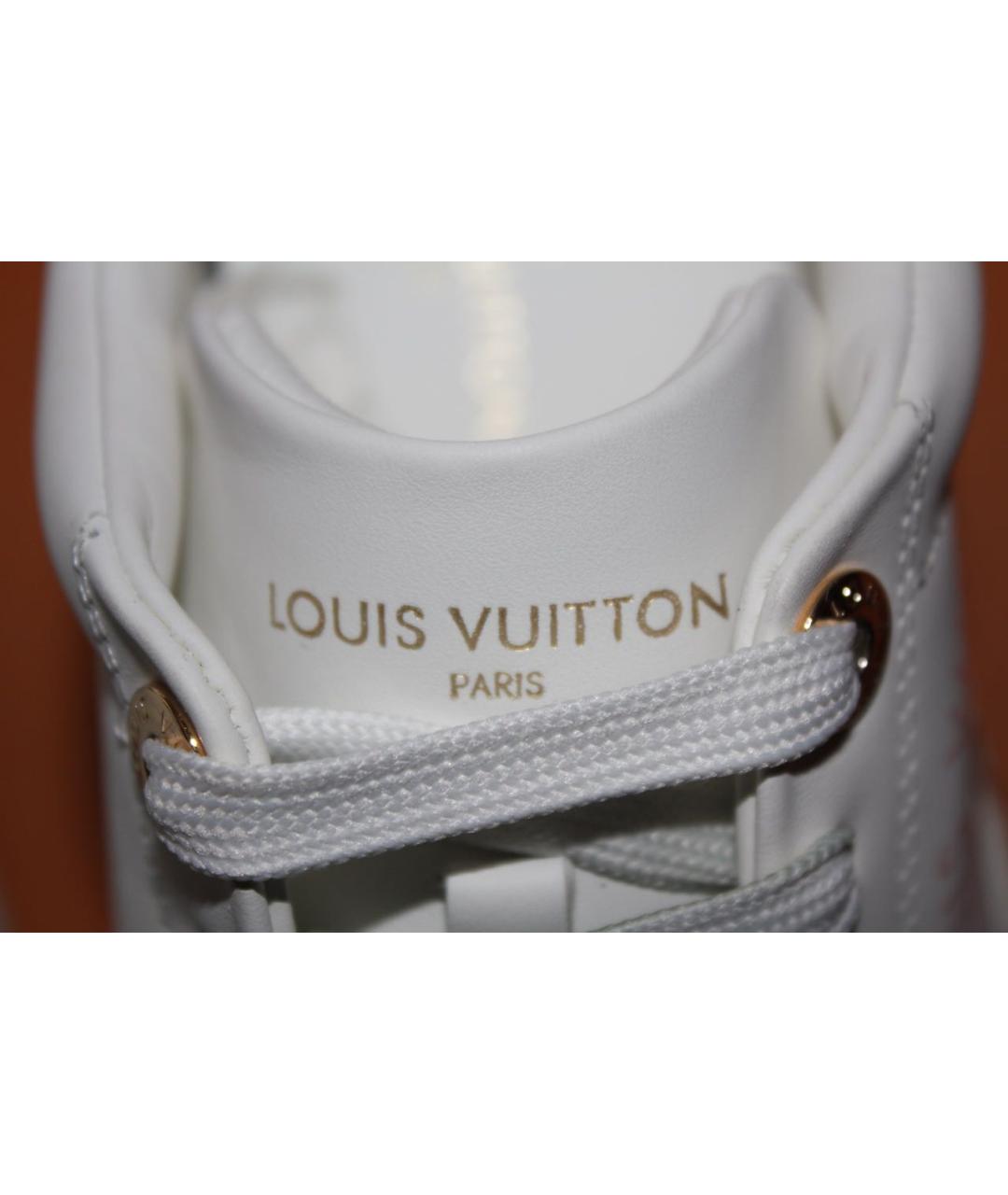 LOUIS VUITTON Белые кожаные кеды, фото 5