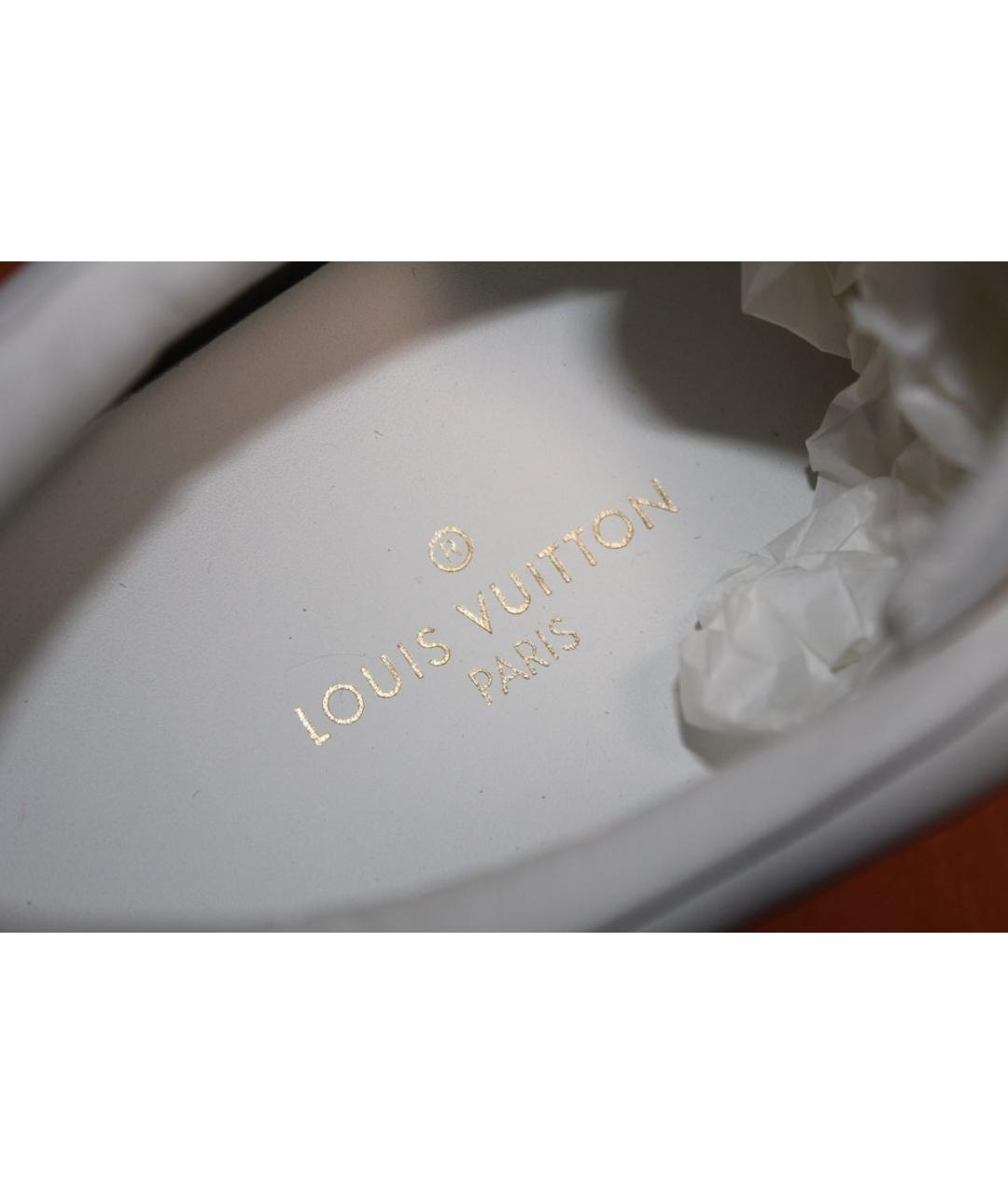 LOUIS VUITTON Белые кожаные кеды, фото 6