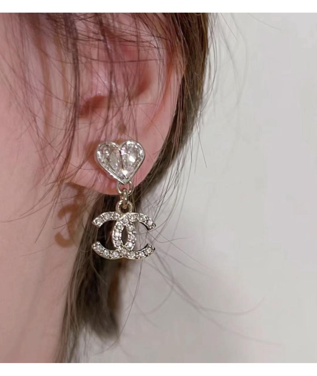 CHANEL Белые серьги, фото 7