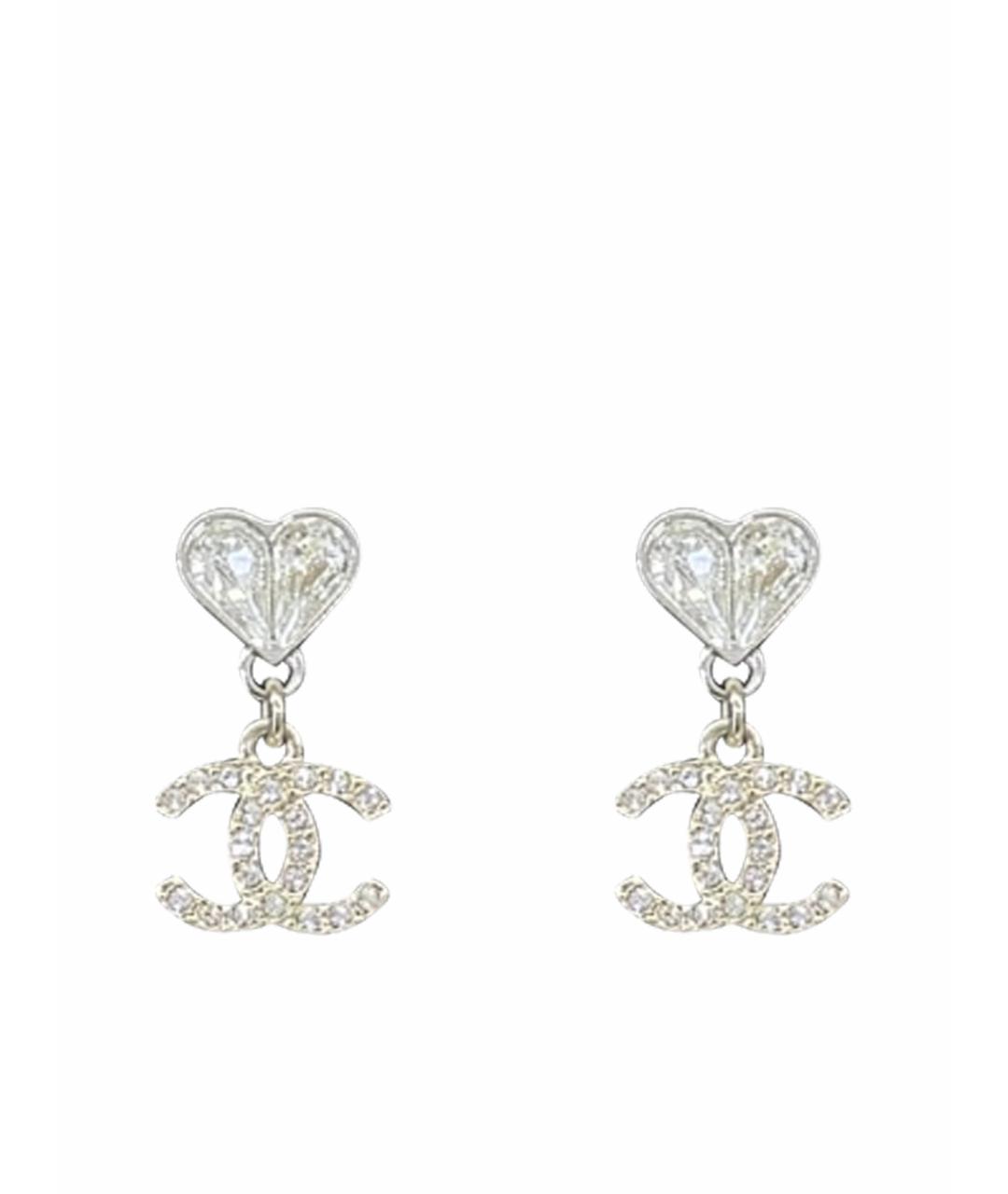CHANEL Белые серьги, фото 1