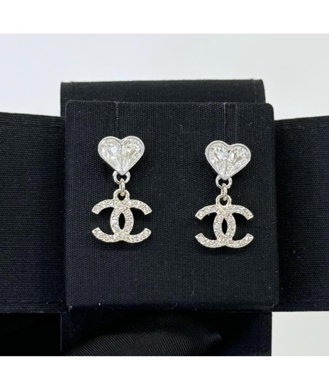 CHANEL Белые серьги, фото 8