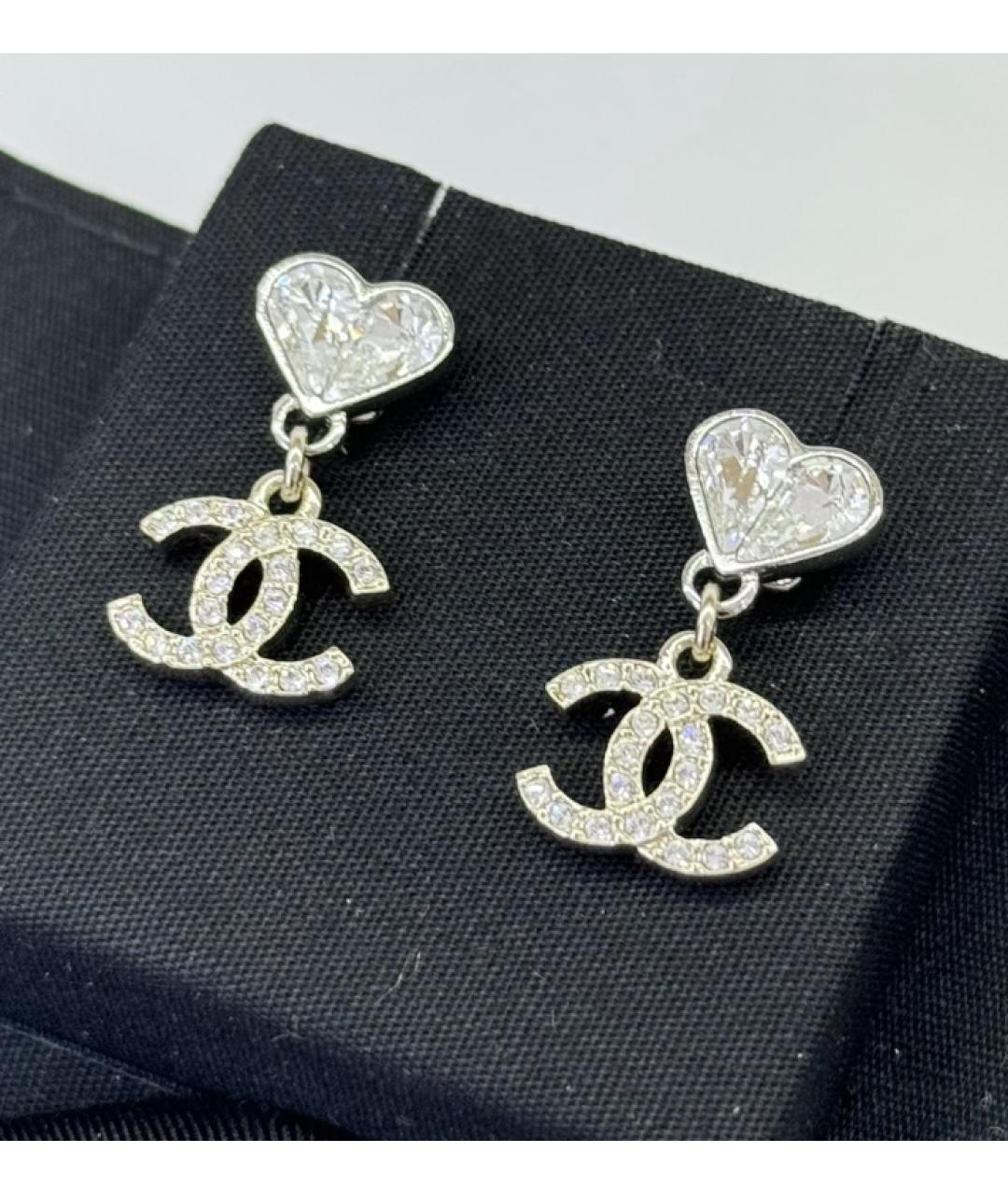 CHANEL Белые серьги, фото 5