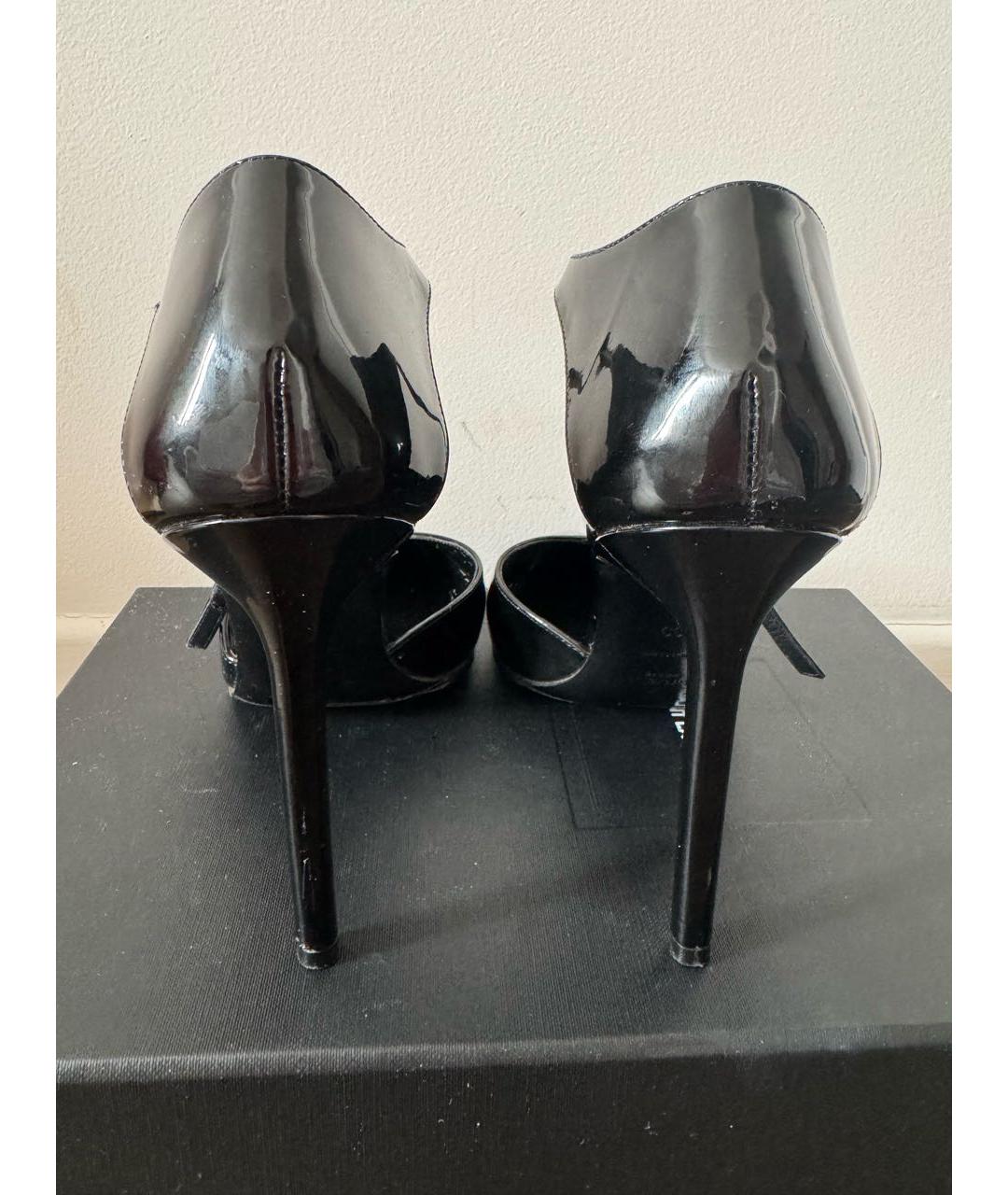 SAINT LAURENT Черные туфли из лакированной кожи, фото 3