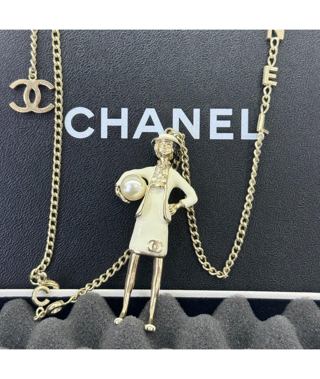 CHANEL Белая подвеска, фото 8