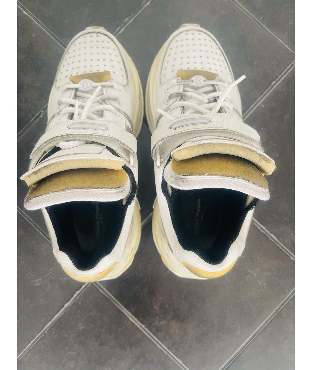 MAISON MARGIELA Белые кожаные кроссовки, фото 3