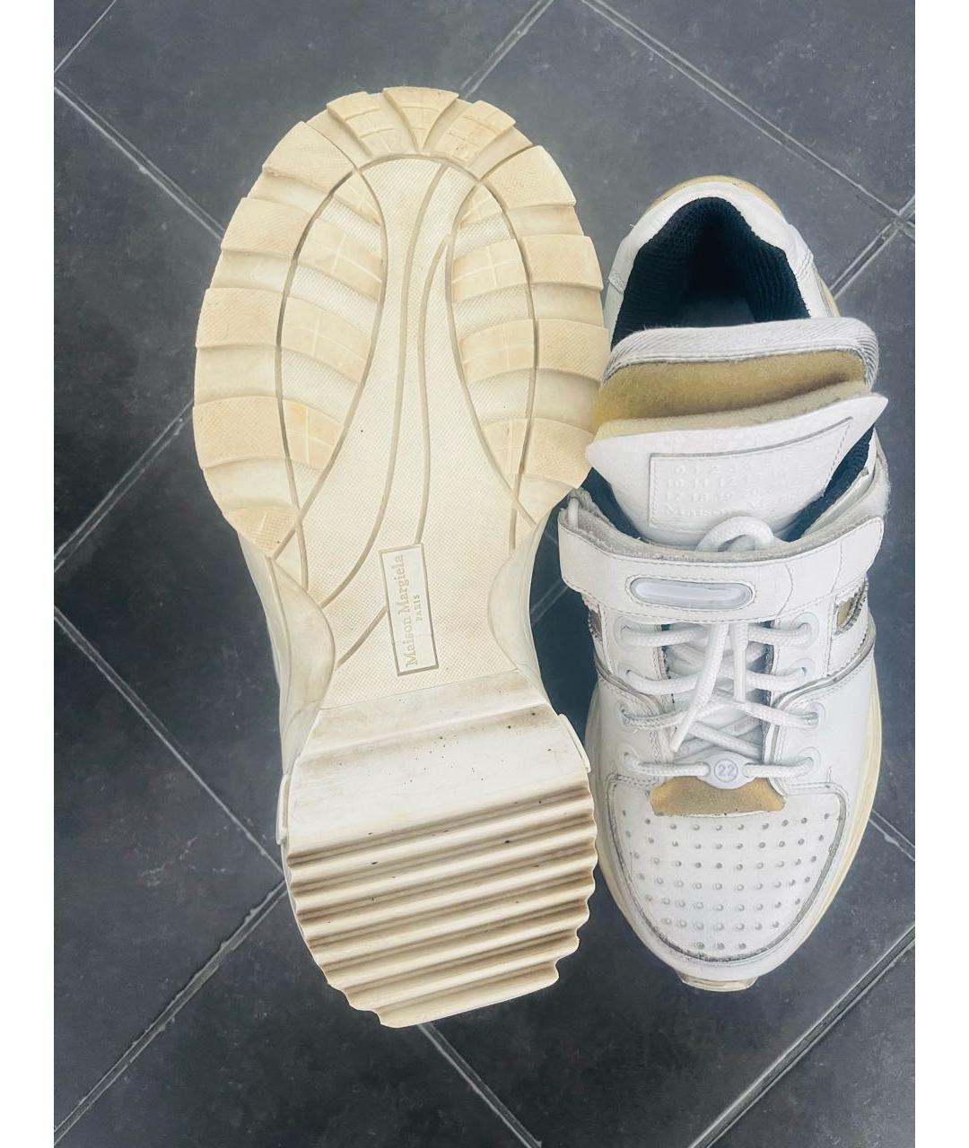 MAISON MARGIELA Белые кожаные кроссовки, фото 8